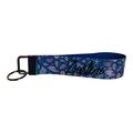 Ocean Keychain Wristlet – Seashell & Starfish Print, Sparkle Finish, Rainbow Hardware – Cute Beachy Gift for Her