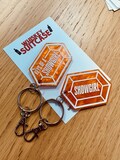 Show Girl Keychain / Taylor Swift Fans / TS-12 / Orange Pearl Acrylic Jewel Shape