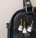 Cute Handmade Clay Halloween Ghost Phone Charms Keychain