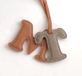 Custom Handmade Leather Initial Name Bag Charm Alphabet Bag Tag Leather Keychain Gift Luggage Charm Leather Name Keyring Personalized Gift