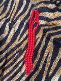 handmade beaded bag charm