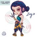 KPop Demon Hunters Keychain - Zoey - 2.5" epoxy resin