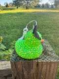 rhinstones cheer duck keychain green