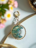 Aventurine Moon Stone Purse Charm / Zipper Charms / Healing Crystals / Gift for Women / Purse Charms / Unique Gifts / Bag Charms / Witchy