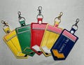 Embroidered Custom Pencil Badge Holder | Embroidered Leather ID Holder | Personalized Teacher Gift | Back to School Classroom Accessories