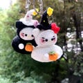 Cute Crochet kitty Keychain,Halloween gifts,bag pendant,Crochet kitty, Handmade Amigurumi Animal gift, Tiny Stuffed Animal Gifts