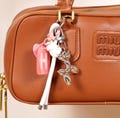 Custom Monogram Leather Strap Keychain Bag Charms,Cute Girl Chain Bag Charms,Wallets,Backpacks And Handbags Personalized Gifts，Holiday Gifts