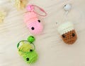 Crochet Boba Tea Keychain, Handmade Milk Tea Charm, Cute Drink Keyring, Kawaii Boba Gift, Coffee Cup Accessory, Gift for Tea Lovers
