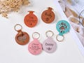 Custom Leather Paw Print Fur Keychain,Heart Shape Paw Keychain,Engraved Pet Hair Storing,Pet Loss Gift,Dog Cat Memorial Gifts,Gift for Her