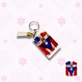 Sublimated Puerto Rico/Dominican Republic Keychain