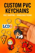 Custom 3D PVC Keychain: Personalized Logo Keyrings, Bulk Wholesale