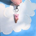 Strawbearry Ice Cream Keychain