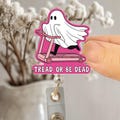 PT Badge Reel, Funny Ghost Halloween Badge Holder, Physical Therapist ID Clip, Treadmill Badge Reel, Rehab Nurse Gift, Retractable Reel
