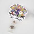 It's All Good In School Ms Frizzle Badge Reel, Funny Teacher Quote Retractable ID Holder, Classroom Humor Badge Clip, Cute Teacher Gift Idea