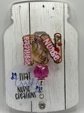 Pink dried flowers nurse badge reel/registered nurse badge reel/custom badge reel/gifts for nurses/RN badge reel/pink badge reel/retractable