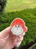 Santa Claus badge reel, Christmas badge reel, nurse badge reel, cna badge reel, handmade id holder