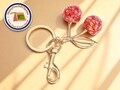 Adorable Cherry Charm for Bags | Lobster Clasp Style Keychain | Cute Fruit-Shaped Pendant | Fashionable Key & Tote Accessory Gift