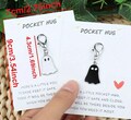 Halloween Ghost Pocket Hug Cards |Cute Ghost Keychains | Birthday Gifts | Thank You Cards | Back-To-School | Halloween Decorations