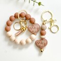 Custom Silicone Wristlet Keychain, Personalized keychain for her, Key ring bracelets, Custom Gifts for woman, Gift for mom