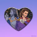 PREORDERS Baldur's Gate 3 Heart-Shaped Button Pins - Gale Dekarios