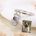 Healing Angel Photo Projection Keychain-Personalized Hidden Picture Keychain-Custom Memory Keepsake Gift for Family BFF-Emotional Support