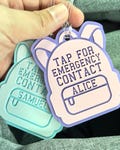 Tap Tag NFC: Tap for Emergency Contact Keychain - The Keychain that Connects Custom Colors