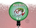 Personalized Christmas Badge Reel: Custom Name ID Holder