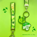 vinesauce themed lanyard keychain with cute epoxy charms