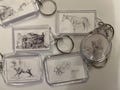 Depressed Outlaw Journal Drawing Keychain
