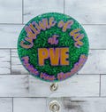 Custom Prairie View Elementary Glitter Badge Reel: Acrylic ID Holder