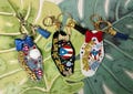 Junk charm Puerto Rican Motel type Keychain or bag charm.