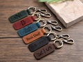 Custom Leather Keychain,Personalized Leather Keychain,Customized Keychain,Coordinates Keychain Longitude Clatitude Keychain,Best Gift
