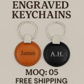 Custom Leather Keychains, Engraved Keychains, Custom Logo Keychains, Engraved Leather Accessories | Personalized Gift, Free Shipping