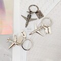 Personalized Airplane Keychain,Aviation Business Gifts,Gifts for Airplane lover,Travel Collection Bag Charm,Fly Safe Keychain,Engraved Key