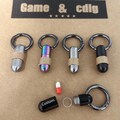 Personalization mini Titanium Pill Box, Keychain Pendant,Travel First aid pill case