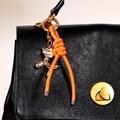 Leather Rope Keychain Balloon Dog Bag Charm Cute Girls Chain Bag Accessories for Purse Backpack Tote Bag Gift For Girlfriend/Friend/Her
