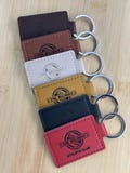Custom Engraved Leather Keychain – Personalized Name or Logo, Gift for Him/Her