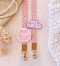 Premium Canvas Teacher Lanyard with personalised name badge | ID Badges – Daisy Lanyards – Teacher gift | Educator Gift | nurse gift Idea