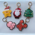 PU Leather AirTag Keychain: Christmas Bag Charm, Key Ring