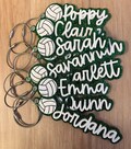 Personalized Sports Bag Tag | Custom Acrylic Team Gift | Volleyball, Cheer, Soccer, Basketball & More