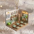 Pilates Studio 2D FLAT Christmas Ornament, Personalized Fitness Xmas Gift, Yoga Pilates Teacher Ornament, Holiday Decoration for Trainers