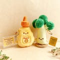 Handmade Plush Broccoli/Cheese Pen - Customizable Personalized Message, Emotional Support Accessory, Backpack Charm & Detachable Pen